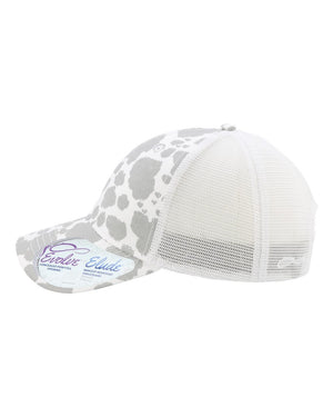 Infinity Her - White/Grey Cow Print Cap