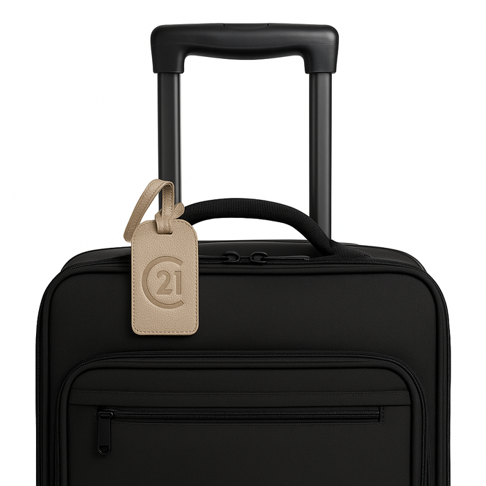 Seal Gold Pebble Luggage Tag