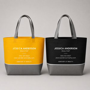 Julian Two-Tone Shopping Tote - Personalized