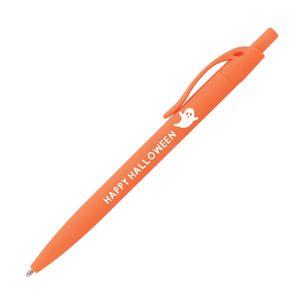 Halloween Orange Rubberized Barrel Pen - Personalized