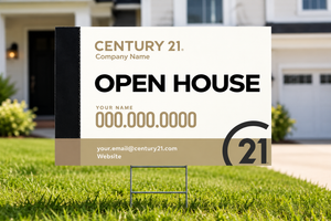 OPEN HOUSE Yard Sign – 18" x 24" (with spikes)