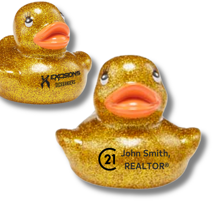 Glitter Rubber Duck - Your Logo/Name