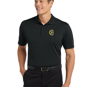 Mens Black Obsessed Diamond Polo - C21® logo