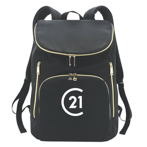 Deluxe Computer Backpack with Gold Zips
