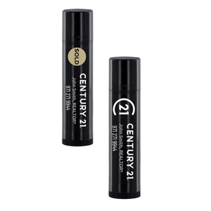 Lip Balm - Black Top - USA Made with Your Logo/Info