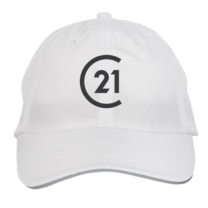 White Unisex C21 Seal Cap with Reflective Sandwich