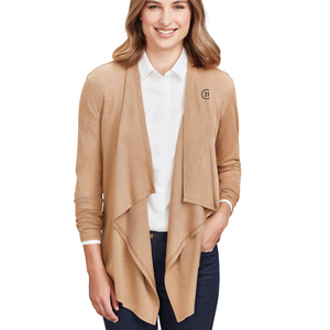 Sophia Waterfall Merino Wool Cardigan, Camel