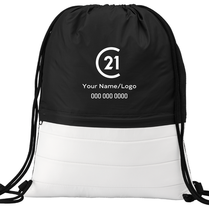 Sports Style Nylon Drawstring Backpack - Your Name/Logo - FREE SHIPPING