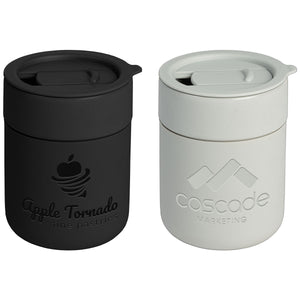 Obsidian 9 oz. Ceramic and Silicone Mug - Your Logo/Name Laser Engraved