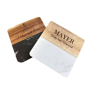 Black Marble Coaster - Personalized with Free Shipping