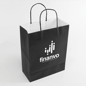 Black Kraft Paper Bag - Personalized