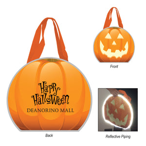 Reflective Halloween Pumpkin Bag/Shopper - Personalized