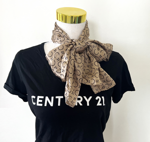 Relentless Gold Silk Scarf Long