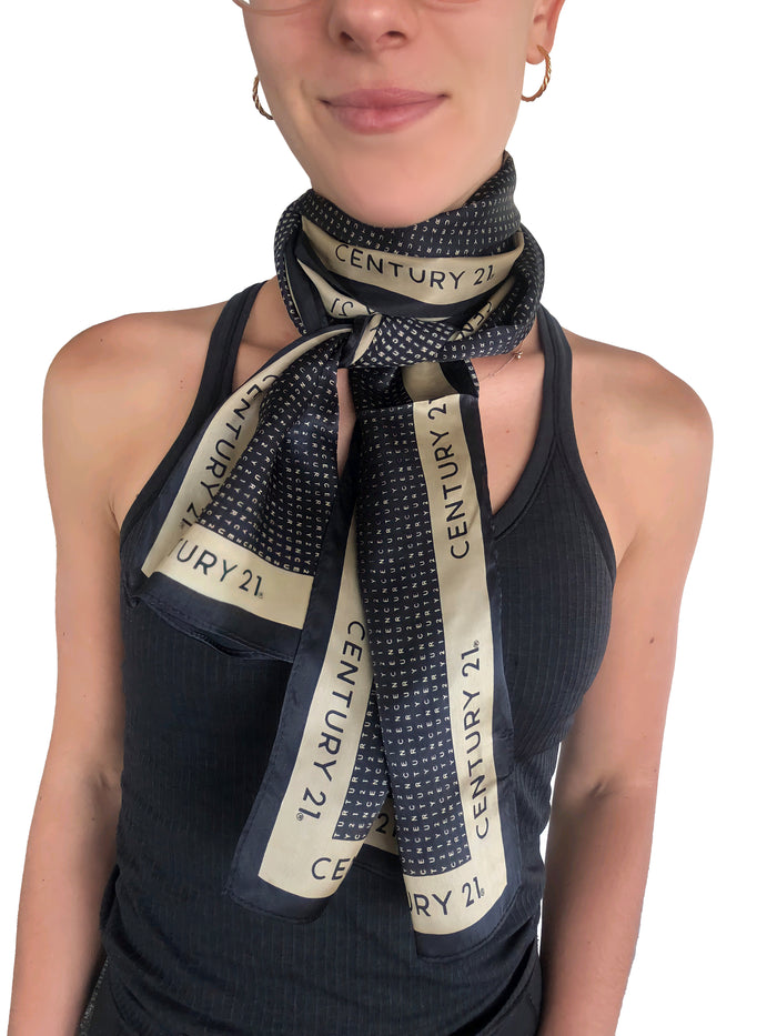 Wordmark Silk Scarf Long - Close Out