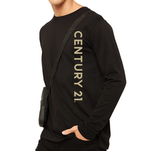 Wordmark Vertical Tee, Black Mens