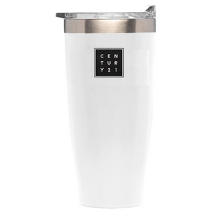 16oz Stainless Steel Vacuum Tumbler - White