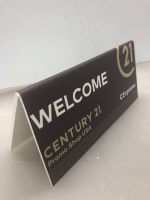 Table Tent x 5 - WELCOME - Century 21 Promo Shop USA