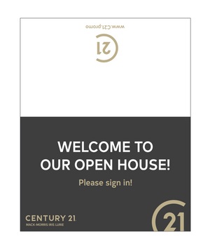 Table Tent x 5 - WELCOME TO OUR OPEN HOUSE - Century 21 Promo Shop USA